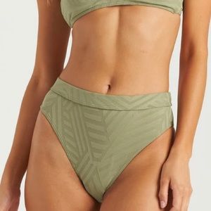 Billabong Peeky Days Rise Bikini Bottom (Earth Green)